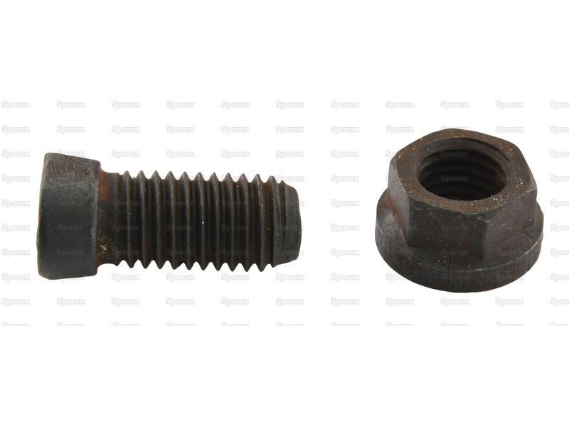 Conical Head Bolt 1 Flat with Nut (TC1M), Size: 14 x 34mm (10 pcs. Agripak)