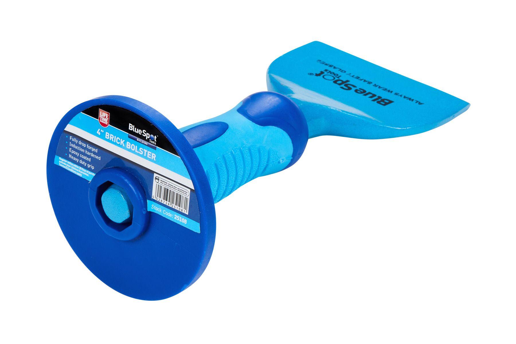 Blue Spot Tools 100mm (4") Induction Hardened Brick Bolster (With Guard)