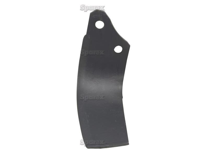 Rotavator Blade Curved RH 80x6mm Height: 195mm. Hole centres: 56mm. Hole Ø: 14.5mm. Replacement for Maschio for Maschio Z