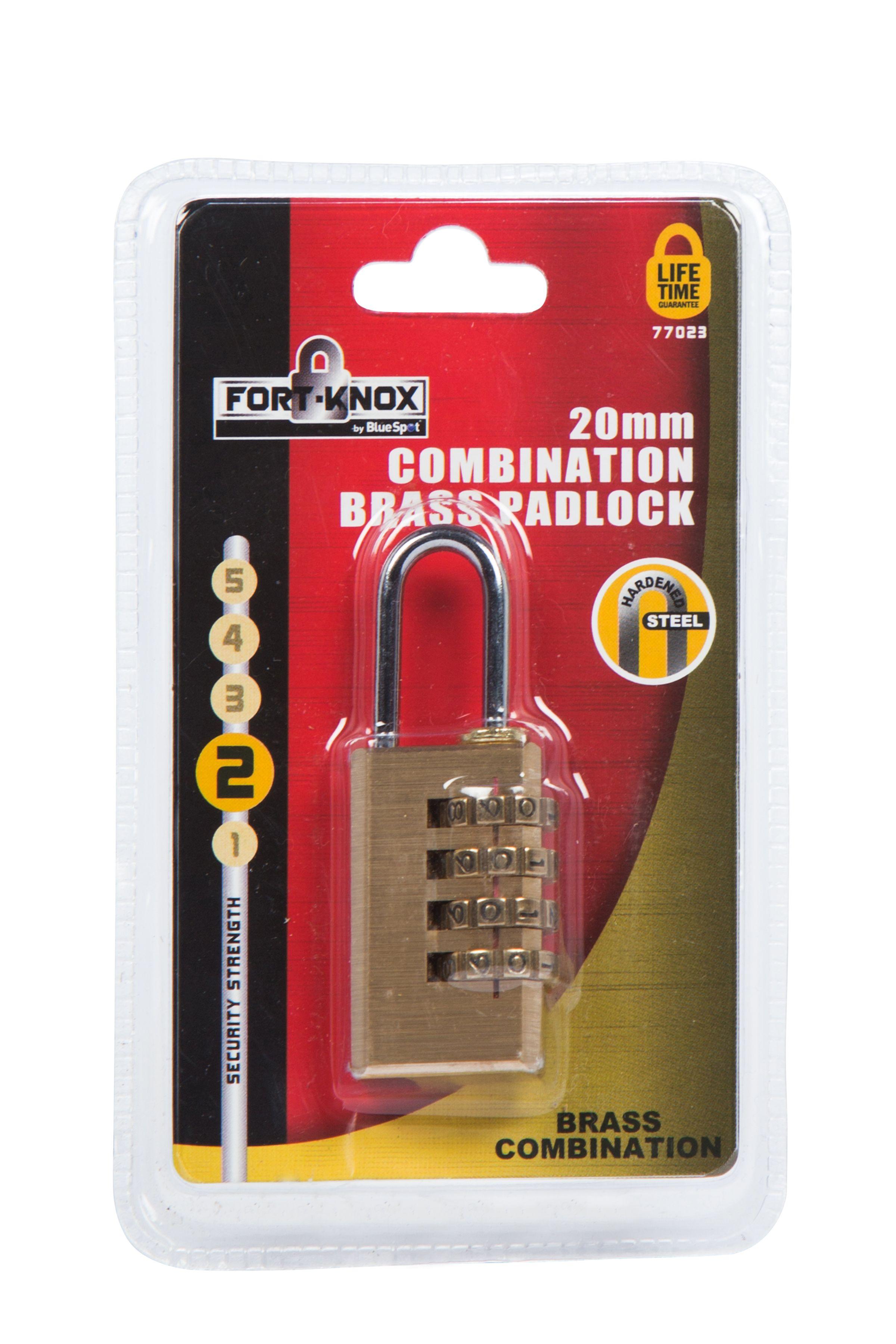 Blue Spot Tools 40MM Long Shackle Brass Padlock