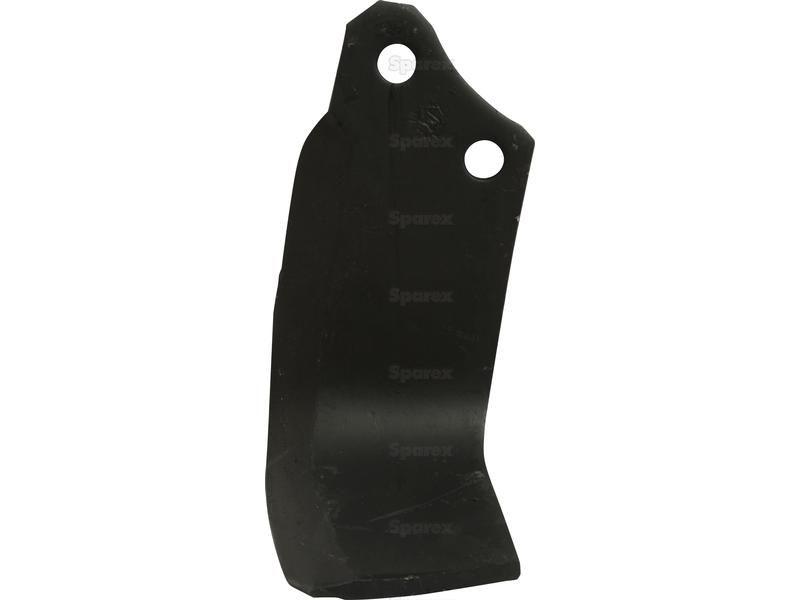 Rotavator Blade Square RH 60x7mm Height: 175mm. Hole centres: 40mm. Hole Ø: 14.5mm. Replacement for Kverneland for Maschio VARIOUS