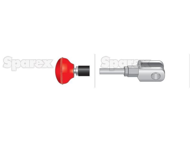 Engine Stop Cable - Length: 1784mm, Outer cable length: 1563mm. for Renault 145-54 (52-54 Series)