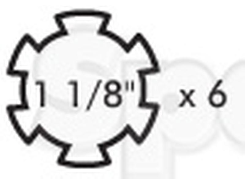 PTO Yoke - Quick Release (U/J Size: 22 x 54.8mm) Size: 1 1/8"-6 Spline Bondioli & Pavesi, La Magdalena, Walterscheid