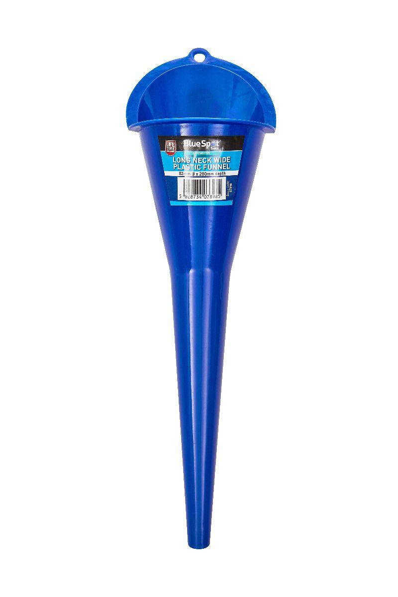 Blue Spot Tools Long Neck Wide Plastic Funnel 280mmX82mm