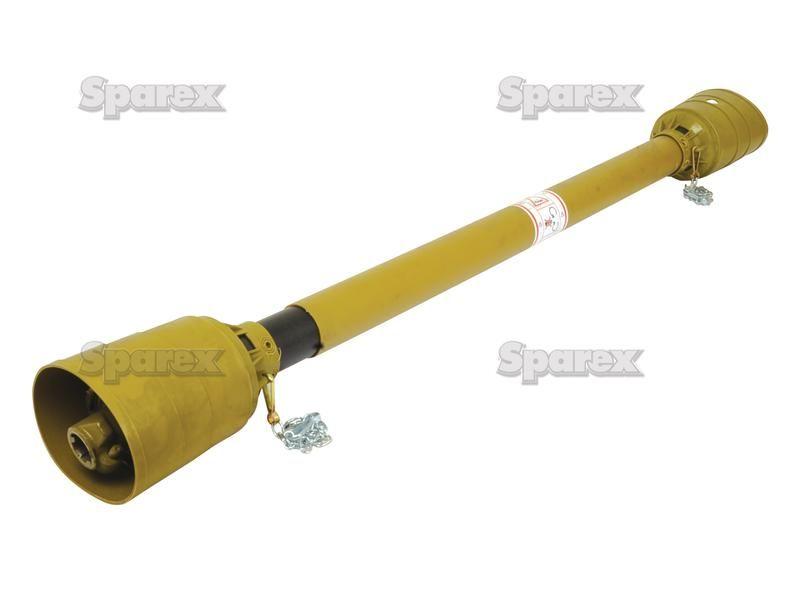 PTO Shaft - (Lz) Length: 1050mm, 1 3/8'' x 6 Spline Q.R. to 1 3/8'' x 6 Spline Overunning Clutch
