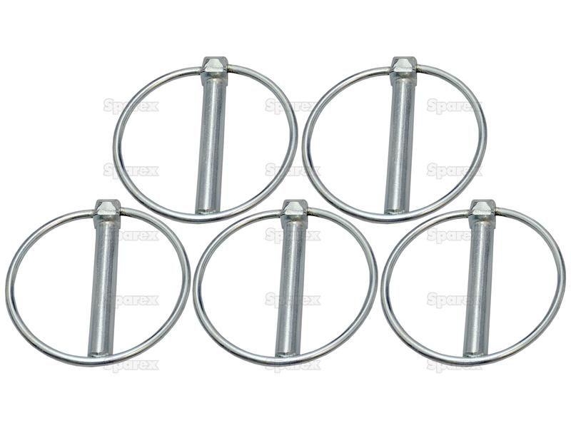 Round Linch Pin, Pin Ø9mm x 57mm (5 pcs. Agripak)