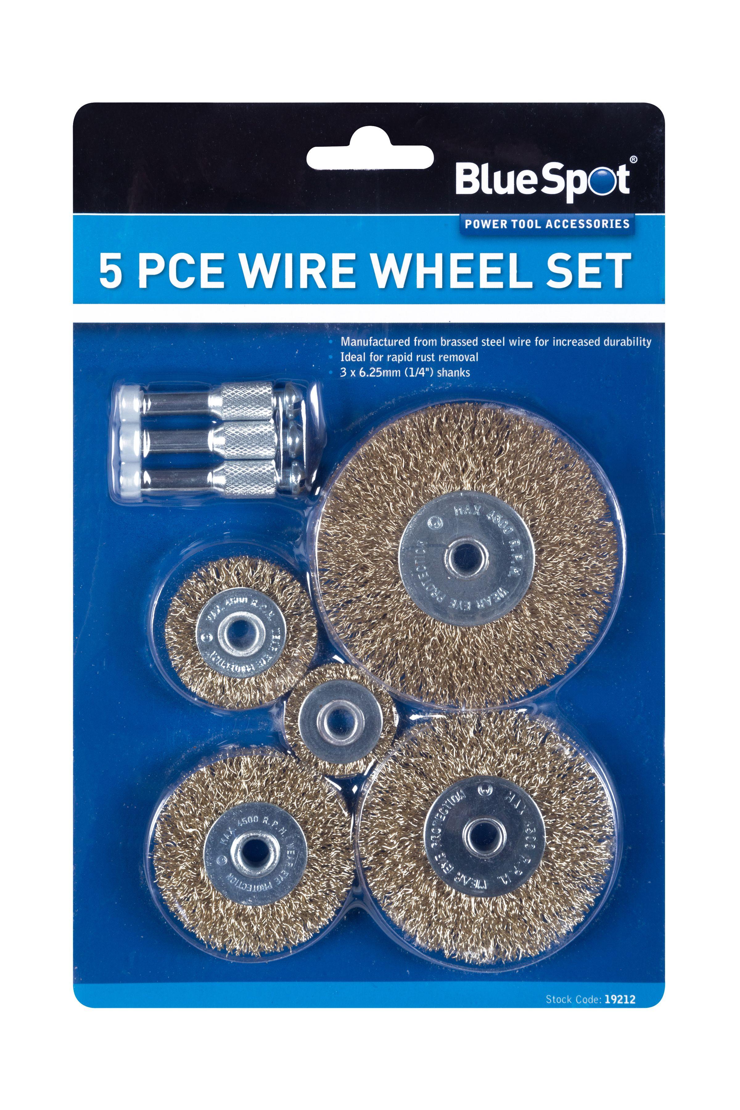 Blue Spot Tools 5 PCE Wire Wheel Set