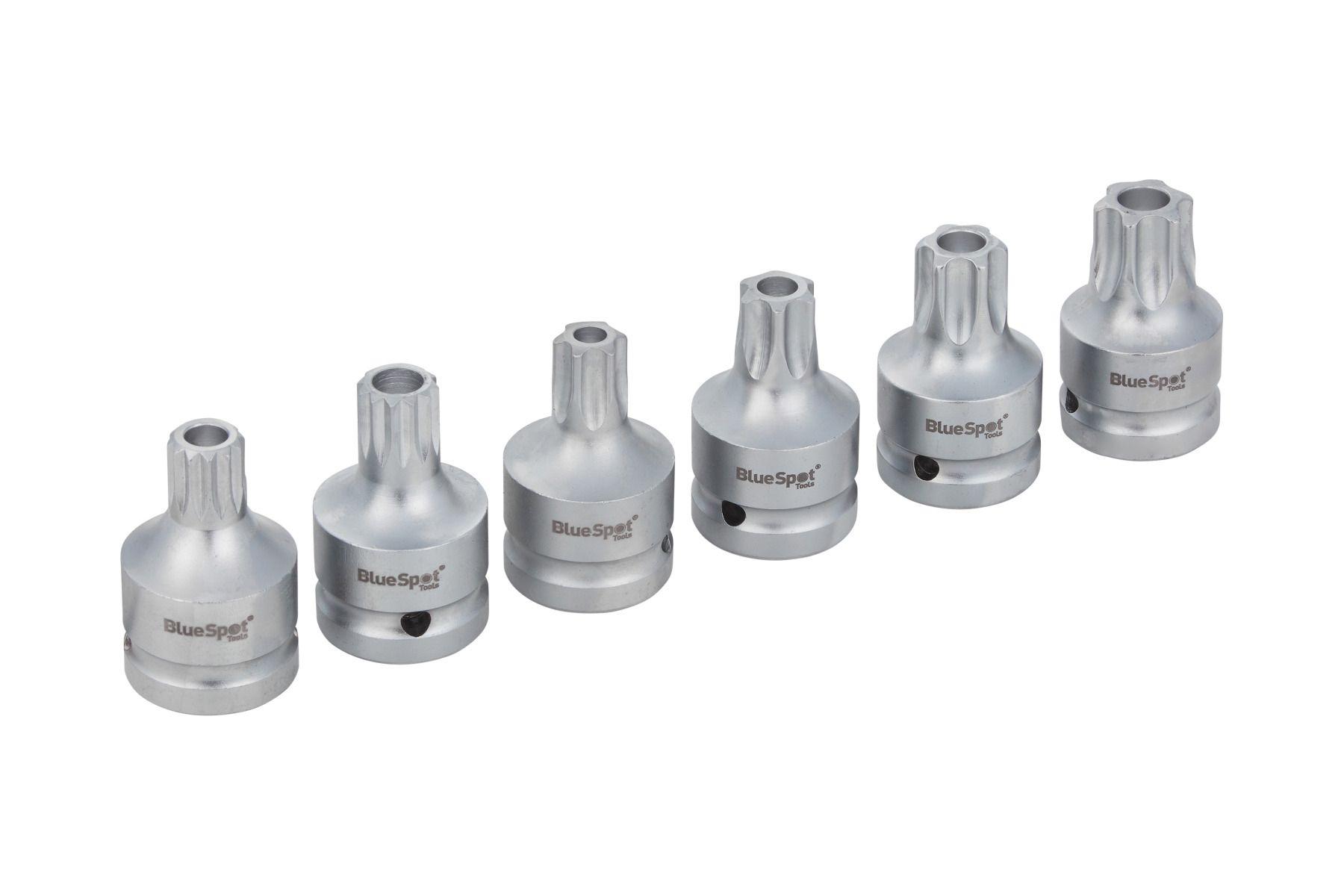 Blue Spot Tools 6 PCE 3/4" Drive Torx & Spline Bit