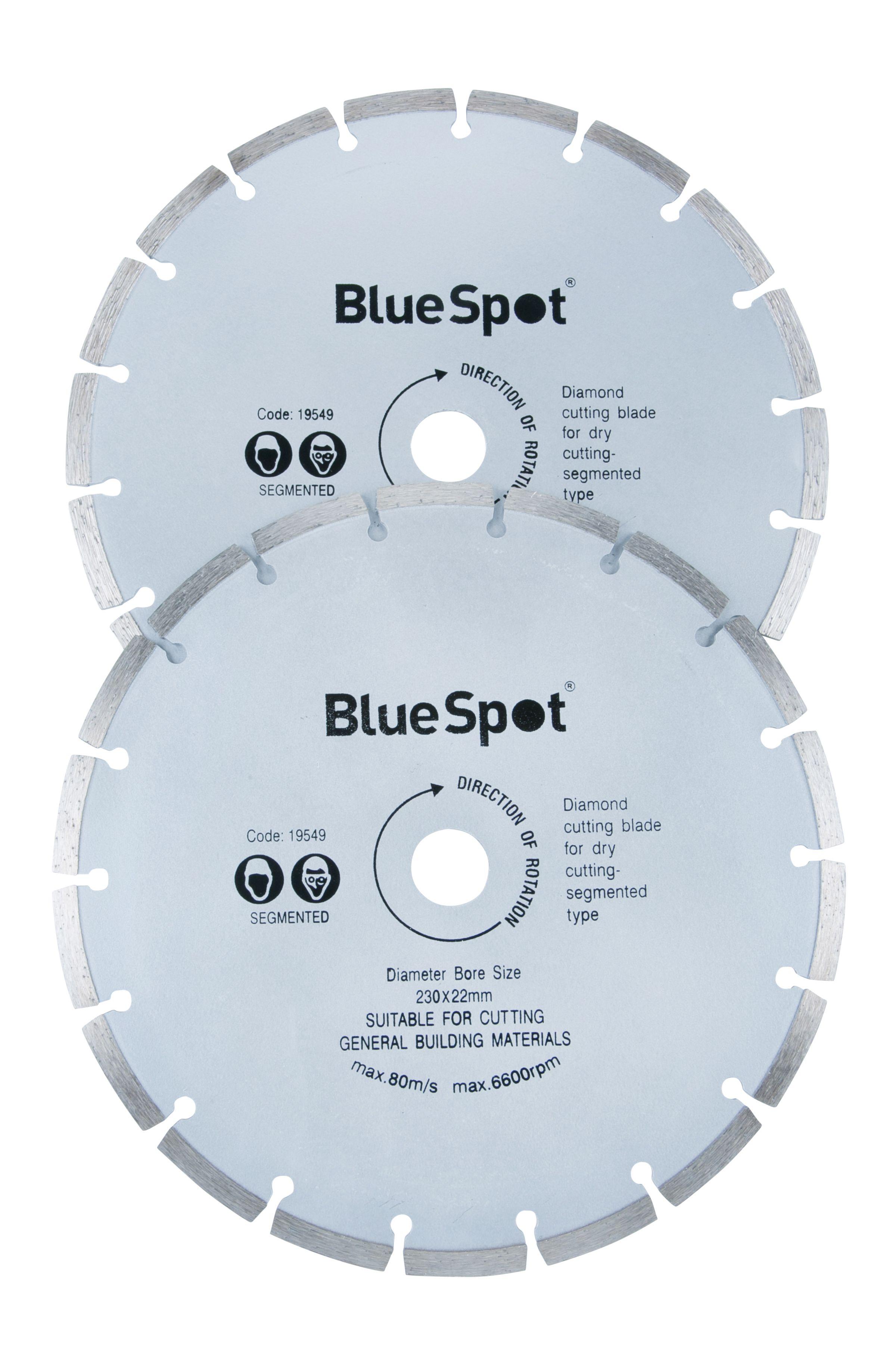 Blue Spot Tools 2 PCE 230mm (9") Segmented Diamond Dry Cutting Disc