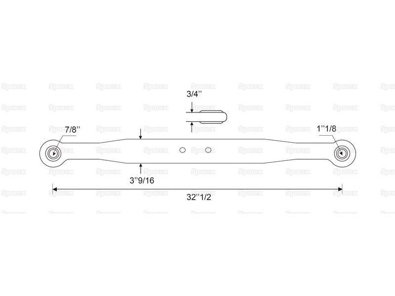 Lower Link Lift Arm - Complete (Cat. 1/2) for Fiat, Allis Chalmers, White Oliver, Long Tractor