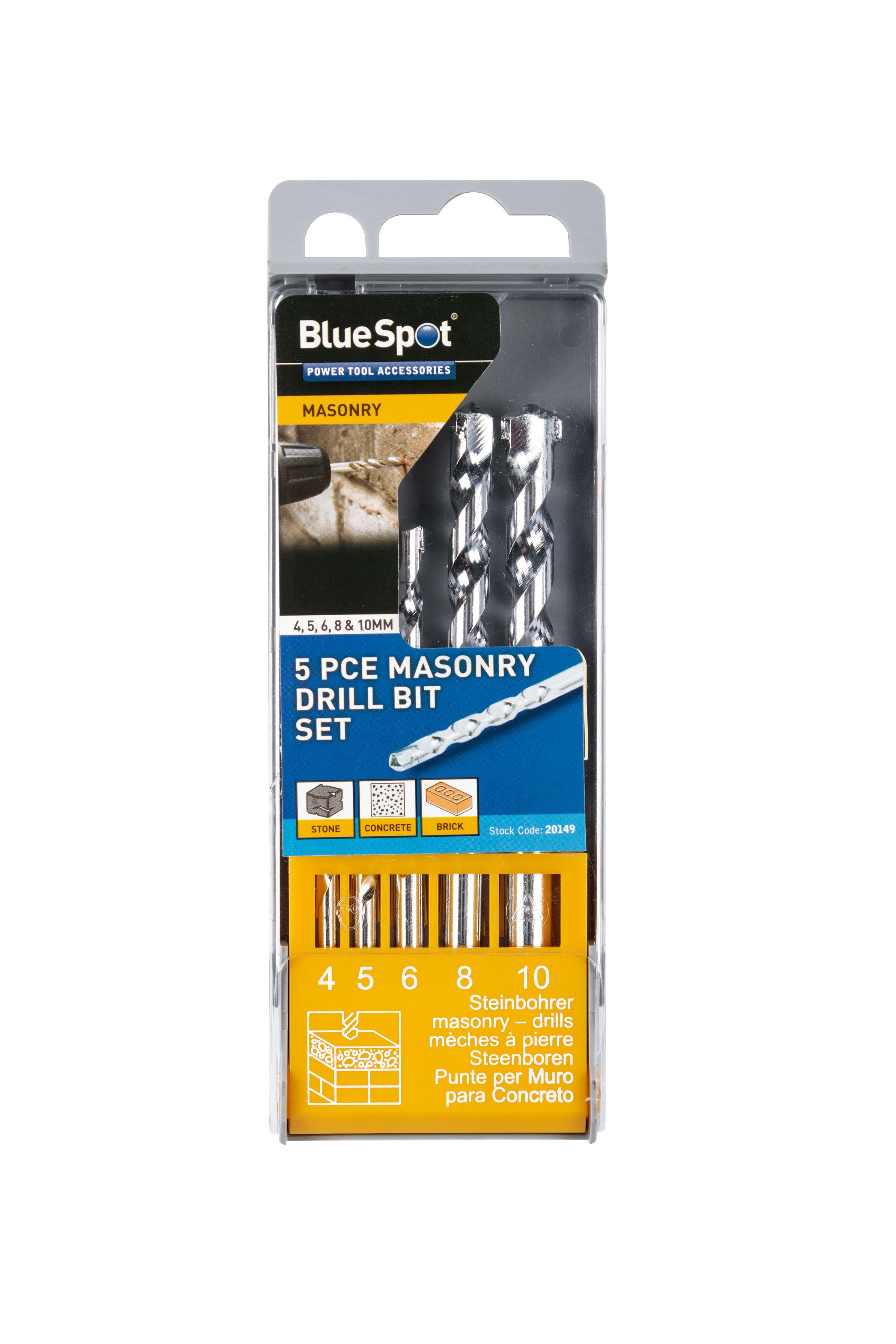 Blue Spot Tools 5 PCE Masonry Drill Bit Set (4-10mm)