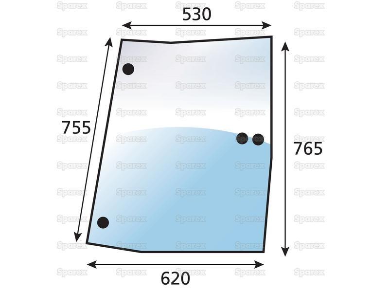 Side Glass RH for Fendt FAVORIT 926