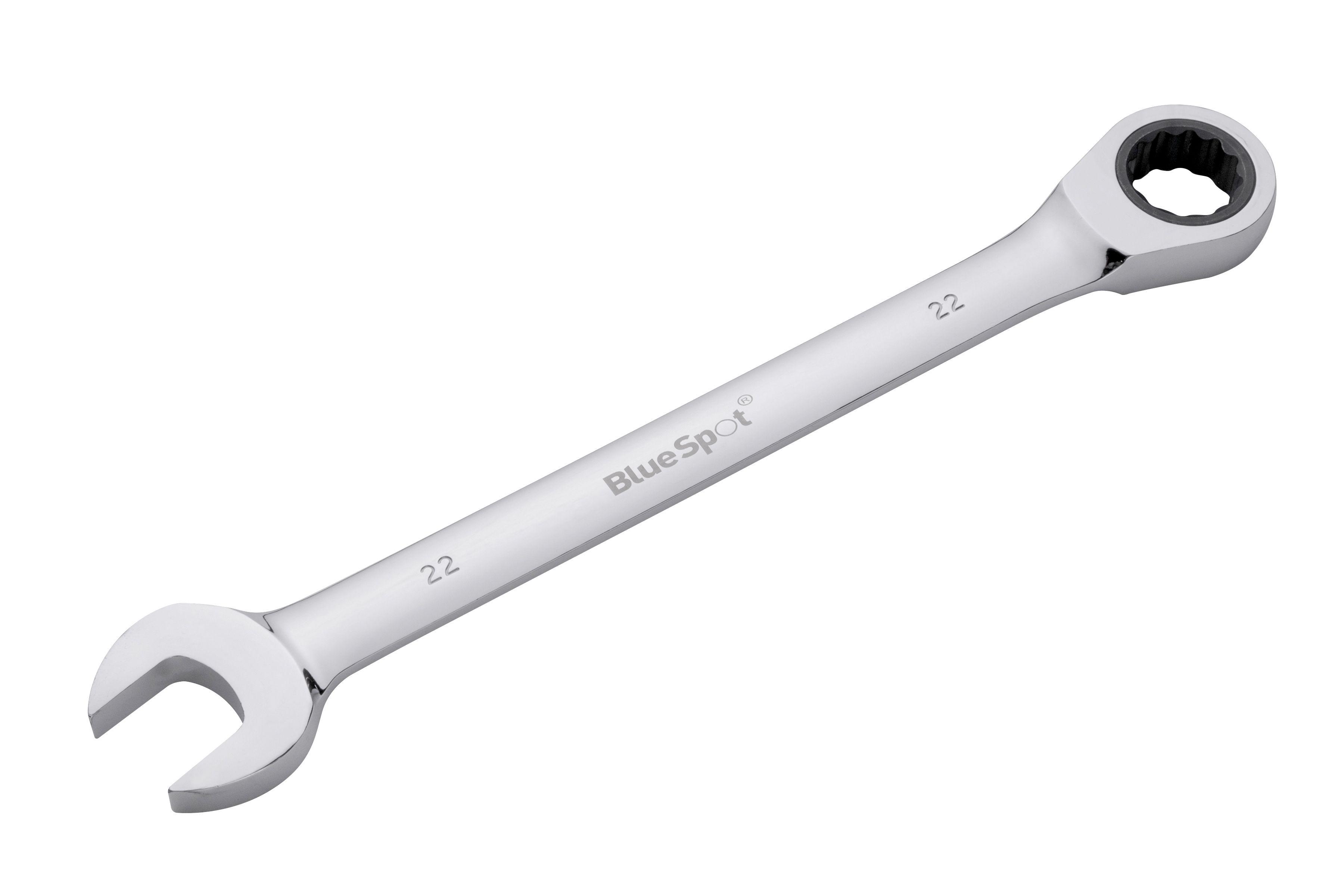 Blue Spot Tools 22mm Chrome Vanadium Ratchet Spanner Fixed Head