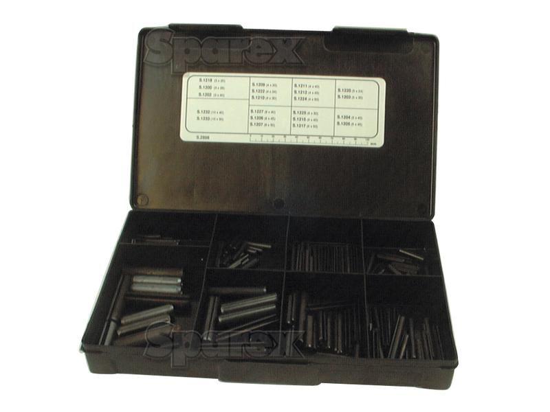 Metric Roll Pins Assortment - Ø3 - 10mm, 191 pcs. Handipak.