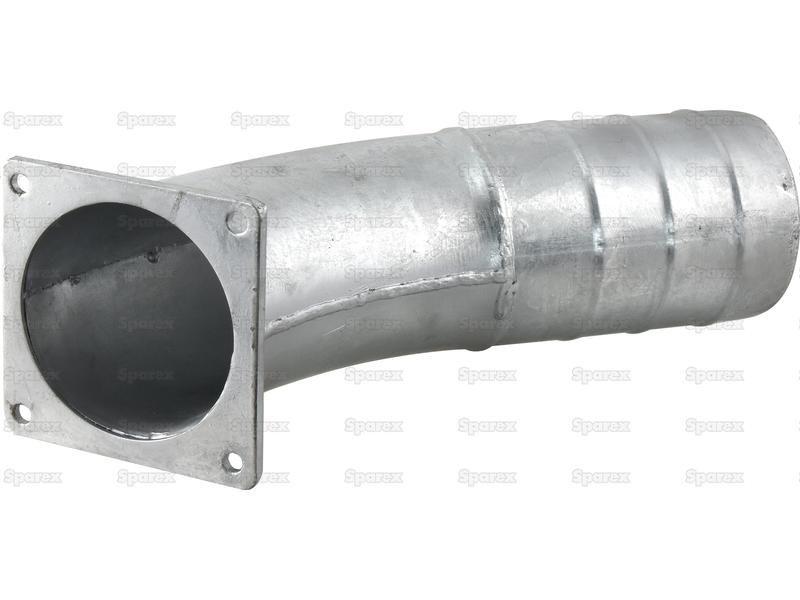 45° Pipe with Flange and Hose End 6'' (150mm) x (150mm) (Galvanised)