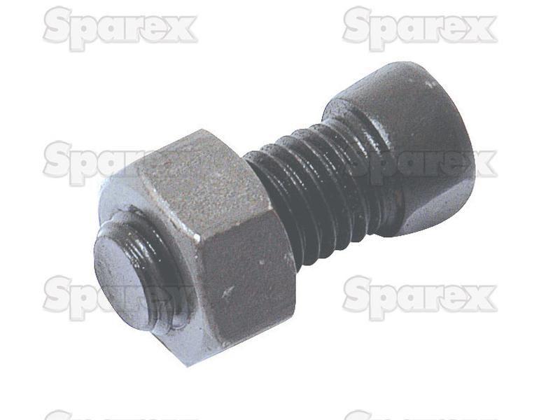 Conical Head Bolt 2 Flats With Nut (TC2M) - MM12 x 34mm, Tensile strength 12.9 (6 pcs. Agripak)