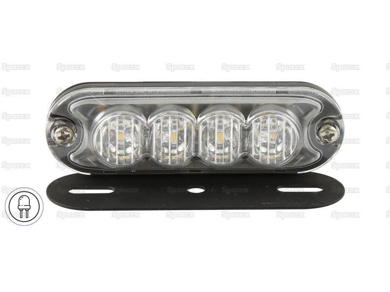 LED Slimline Hazard Light, Interference: Class 3, Function: Single Flash, Double Flash, 12-24V