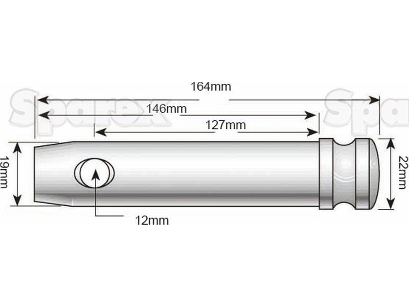 Top link pin 19x127mm Cat. 1