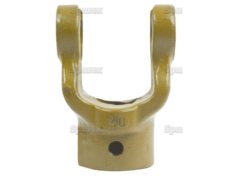 PTO Yoke - Keyed Yoke (U/J Size: 27 x 74.5mm) Bore Ø30mm, Key Size: 8mm. Bondioli & Pavesi, La Magdalena, Walterscheid