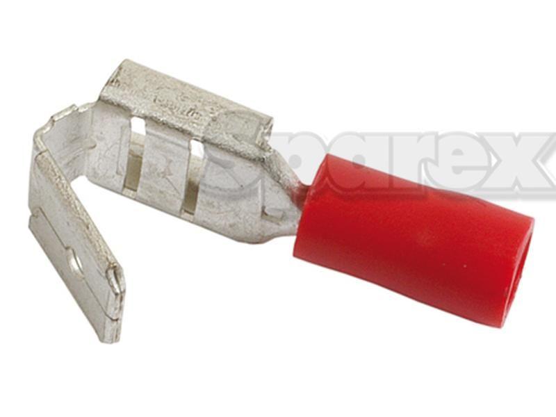 Pre Insulated Spade Terminal, Standard Grip - Male / Female, 6.3mm, Red (0.5 - 1.5mm)