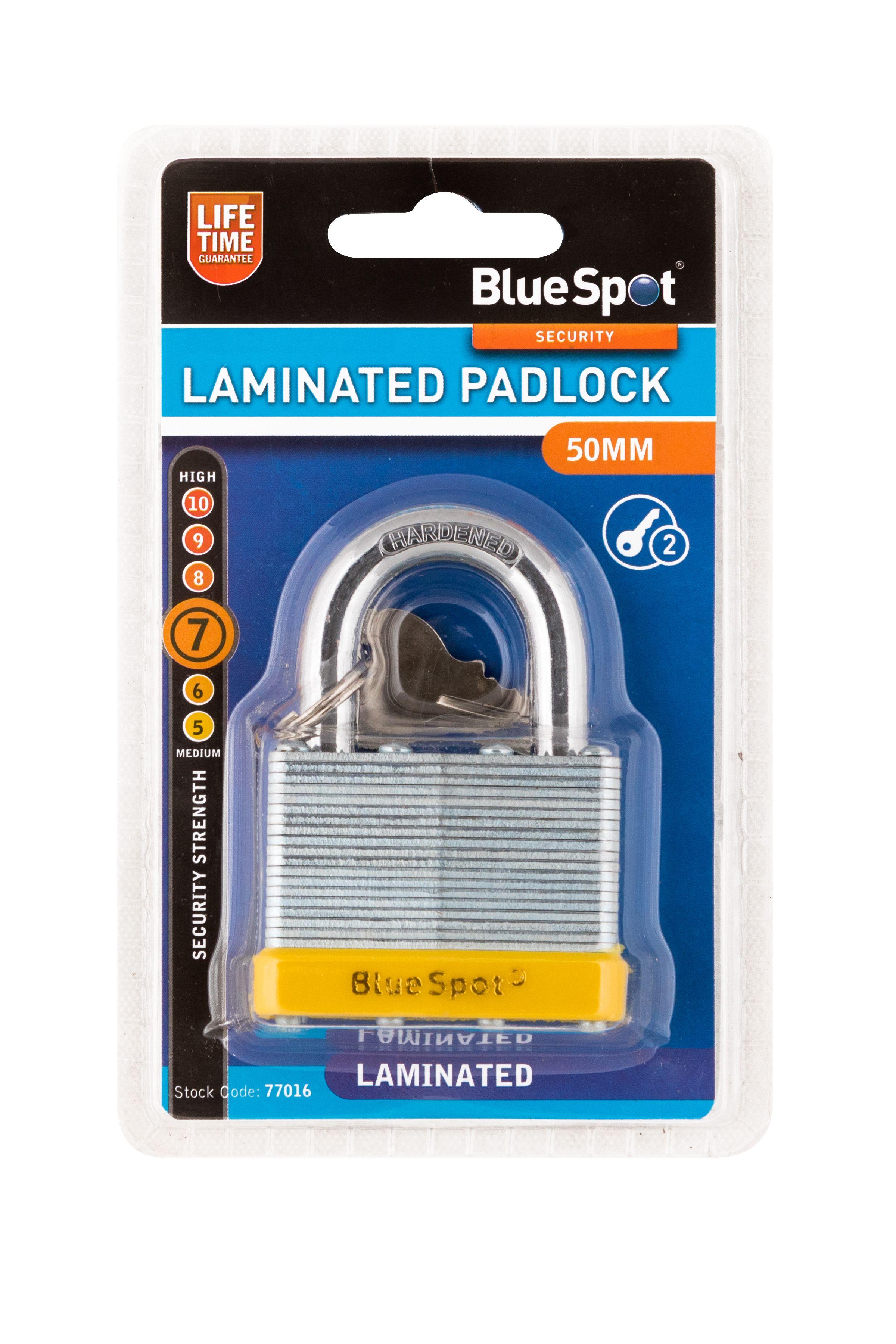 Blue Spot Tools 50mm Laminated Padlock