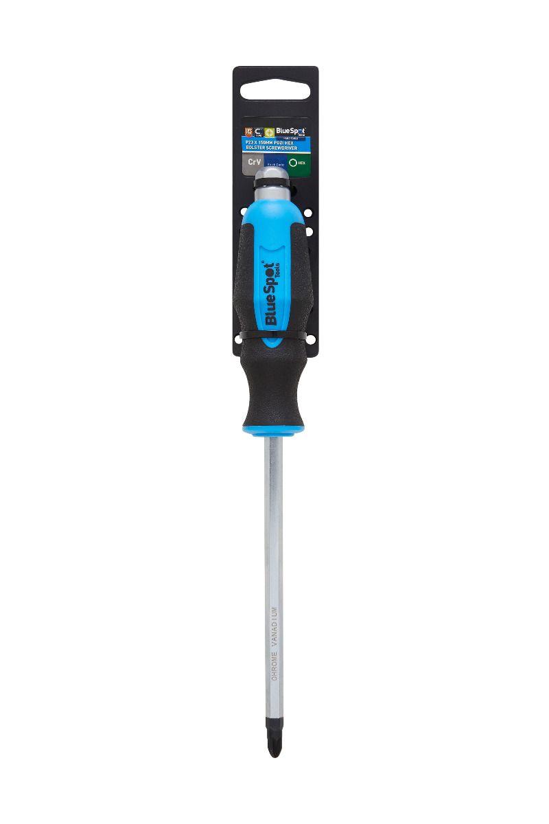 Blue Spot Tools PZ3 X 150MM Pozi Hex Bolster Screwdriver