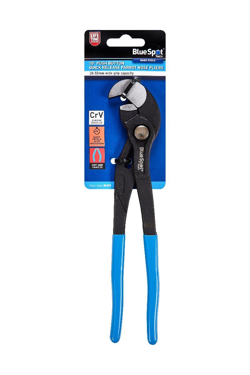 Blue Spot Tools 10" Push Button Quick Release Pliers