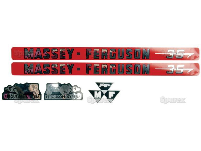 Decal Set - Massey Ferguson 35 for Massey Ferguson 35 (Pre 100 Series (1947 - 65))
