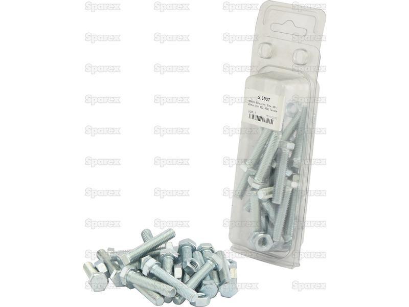 Metric Setscrew, Size: M8 x 40mm (Din 933, 934) Tensile strength: 8.8.