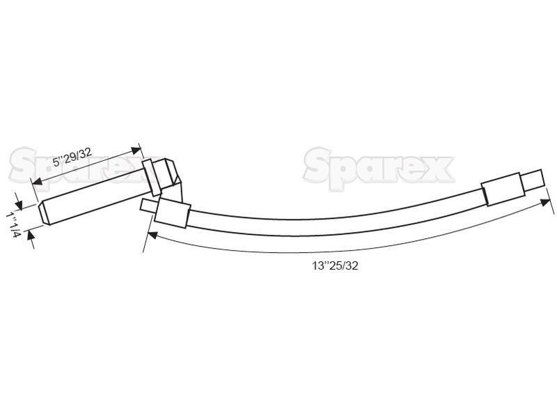 Drawbar pin locking 31x150x350mm