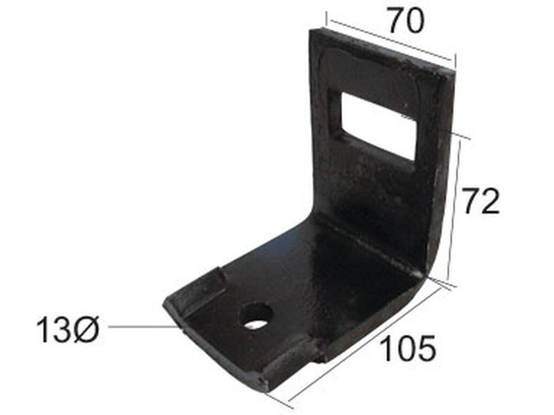 S Tine Clamp without helper 45x12mm Suitable for 60x60 for Universal