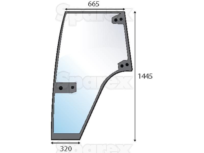 Door Glass LH for Steyr CVT 6170