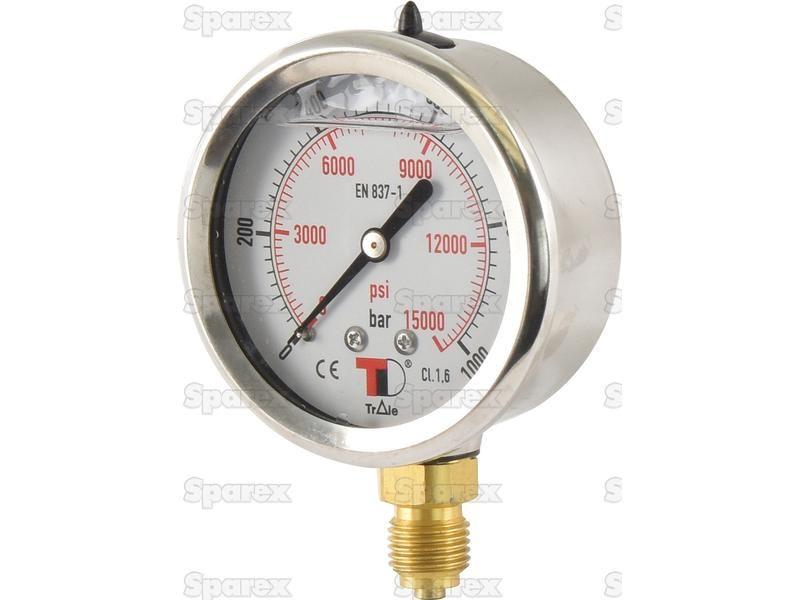 Hydraulic Pressure Gauge Ø63mm (0-1000 Bar)