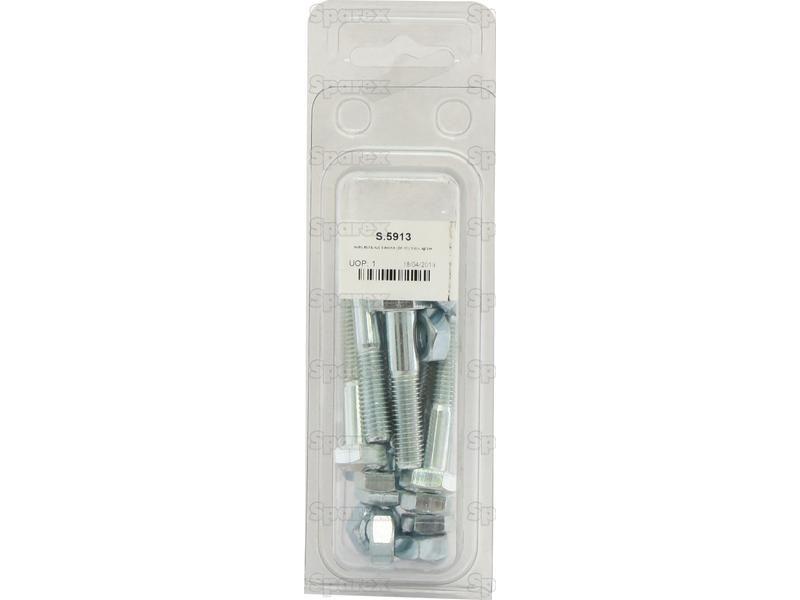 Metric Bolt, Size: M10 x 50mm (Din 931, 934) 10 pcs. Agripak