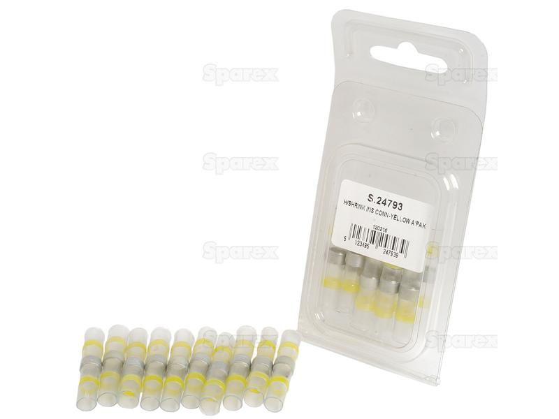 Heat Shrink Insulated Solder Connector Yellow (10 pcs. Agripak)