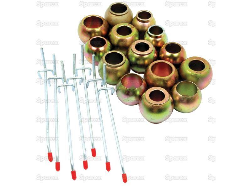 Lower Link & Top Link Balls (Cat. Lower Link Ball 2/2, 2/3, 3/3, Top Link Ball 2/2, 2/3, 3/2, 3/3) (14 pcs. Dispenser kit)