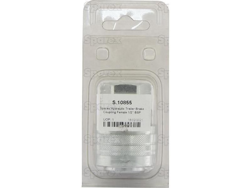 Sparex Hydraulic Trailer Brake Coupling Female 1/2'' BSP Female Thread (Agripak 1pc.)