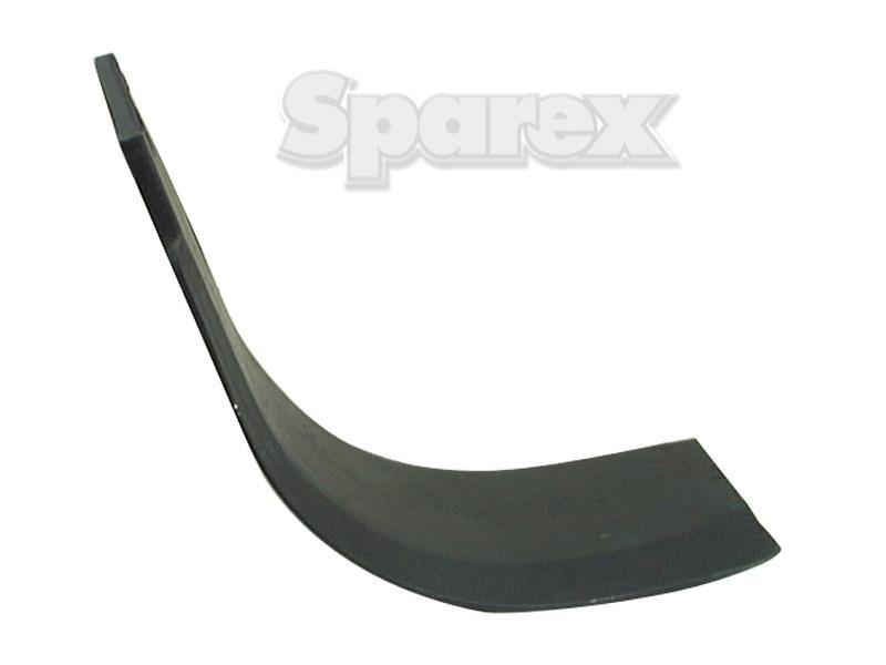 Rotavator Blade Curved RH 80x7mm Height: 205mm. Hole centres: 57mm. Hole Ø: 13.5mm. Replacement for Breviglieri, Howard for Howard E