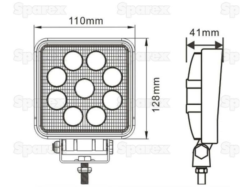 LED Work Light, Interference: Class 3, 2070 Lumens, 10-30V ()