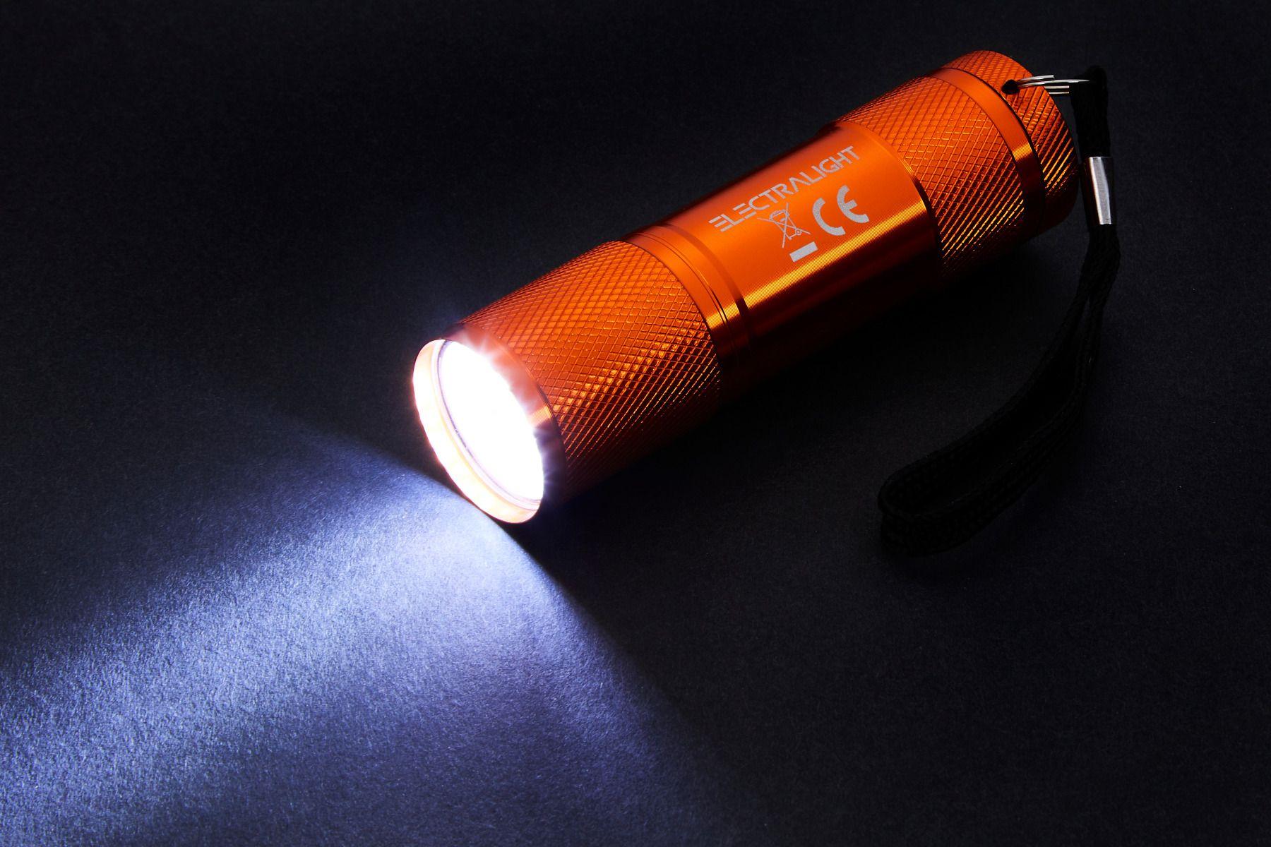 Electralight 9 LED Stubby Aluminium Torch With Batteries