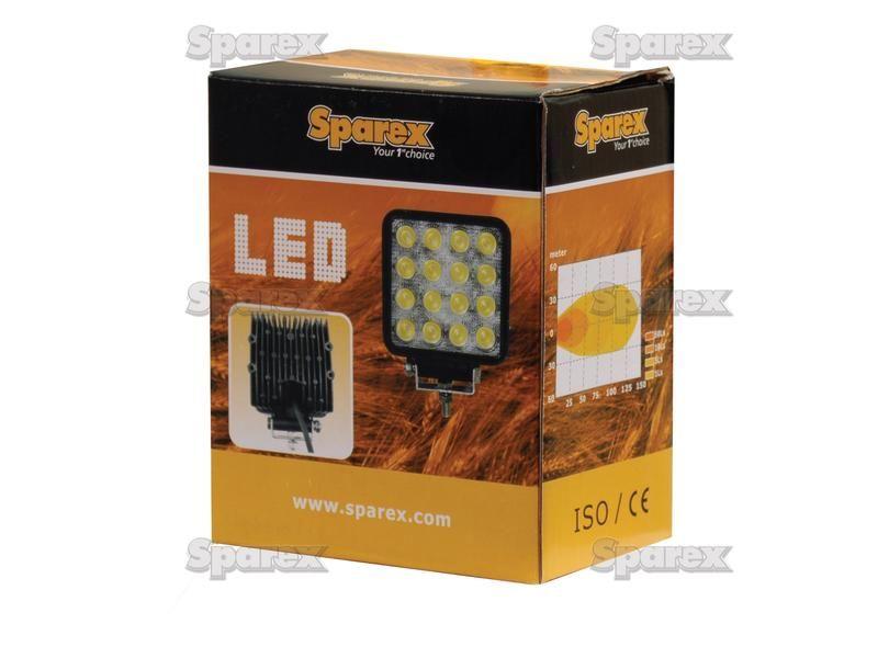 LED Work Light - aluminium case, 3600 lumen | 12/24 Volts, LEDs 16x3w