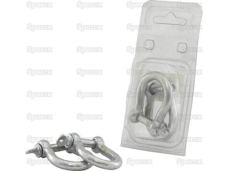 Bow Shackle, Pin Ø8mm, Size: 8mm (8 pcs. Agripak)