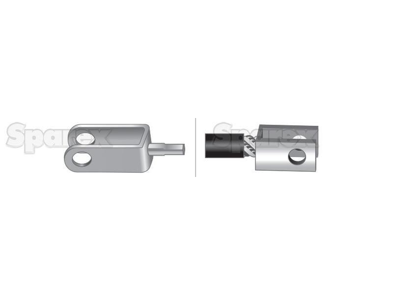 Hitch Cable, Length: 2296mm (90 13/32''), Cable length: 2024mm (79 11/16'') for John Deere 6100D
