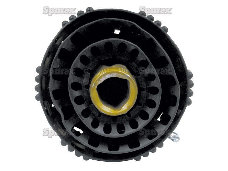PTO Wide Angle Joint (U/J Size: 27 x 75 & 24 x 91mm) Size: 1 3/8''-6 Spline, Profile: Triangle, Ref: 12516. La Magdalena (637-647)
