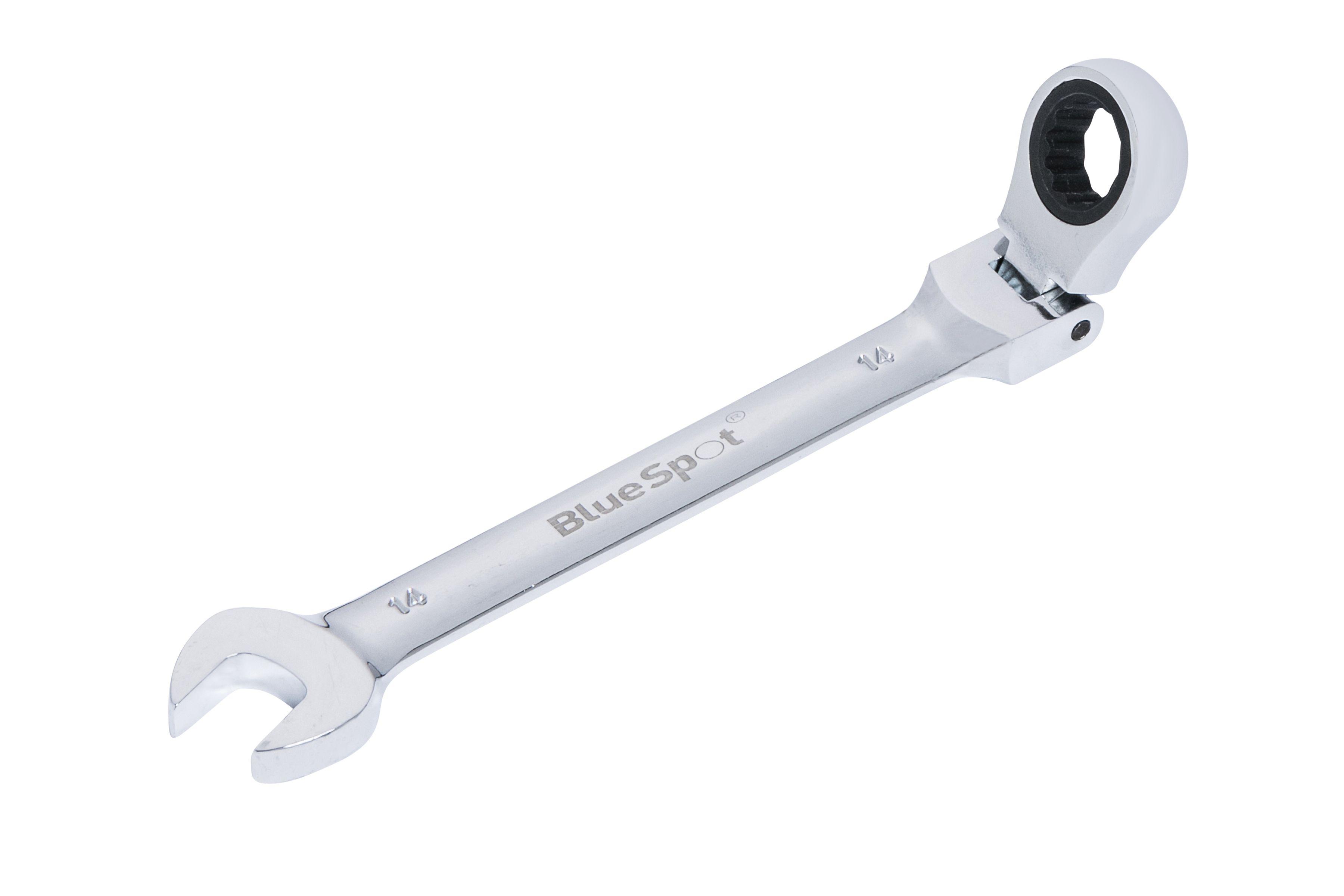 Blue Spot Tools 14mm Ratchet Spanner Flexible Head (180°)