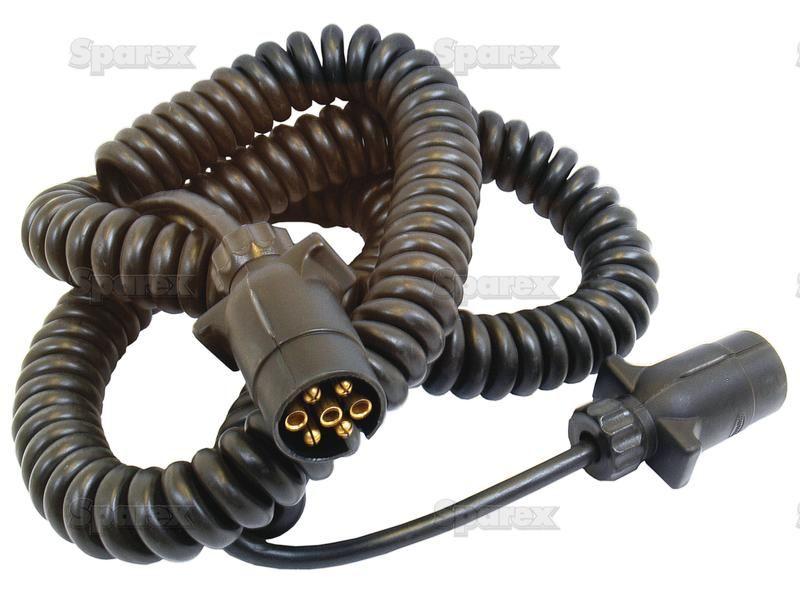 Spiral Extension Cable 7M, 7 / 7 Pin, Male / Male