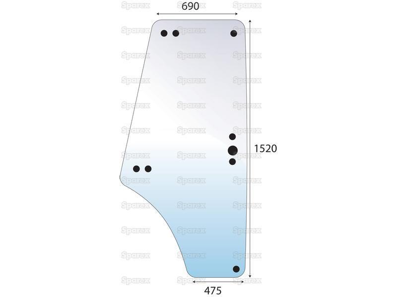 Door Glass RH & LH for Zetor (10368056)