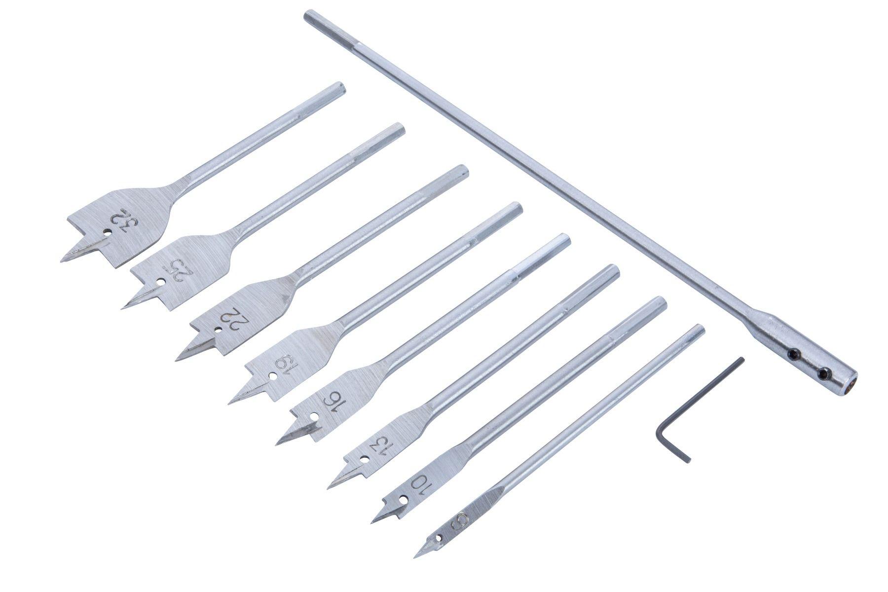 Blue Spot Tools 10 PCE Flat Bit Set (6-32mm)