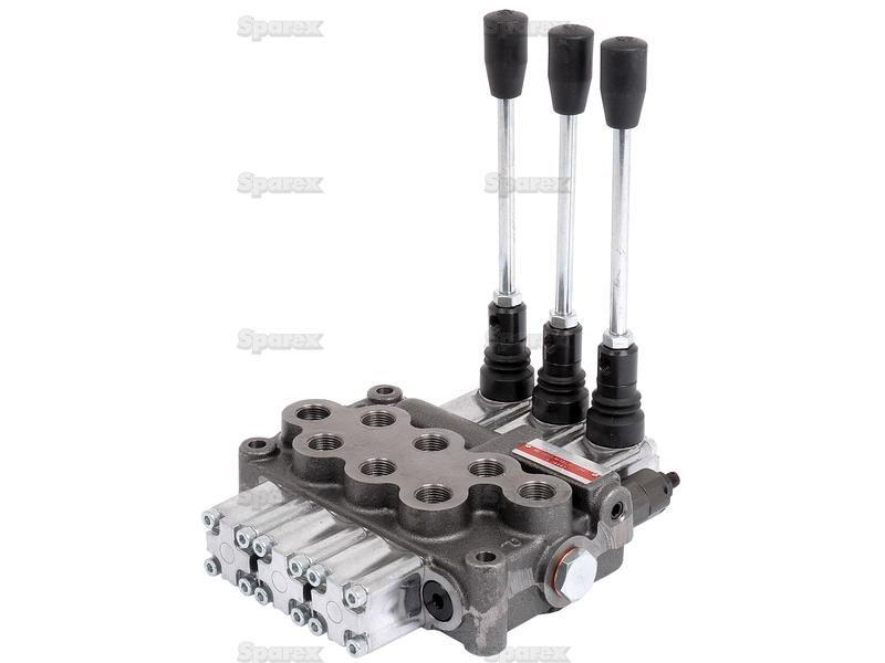 Hydraulic Monoblock Valve3/8''BSP Ports 3 Banks Double/Double/Double acting Spring centered