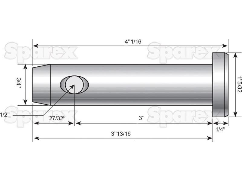 Top link pin 19x76mm Cat. 1